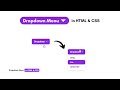 How to create simple Dropdown Menu in HTML & CSS
