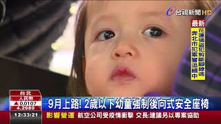 9月上路!2歲以下幼童強制後向式安全座椅