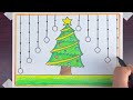 christmas tree drawing snowman christmas drawing easy steps merry christmas poster santa claus