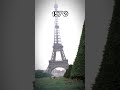 eiffel tower over the years 🇫🇷 1887 to 2023 shorts viral geography history