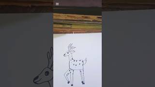 4 number use to make drawing for kids#deer#Arts and paint#