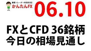 【ゴゴジャン用】かんたんFX：6月10日FXとCFD今日の相場見通し