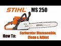 How to clean and adjust the Stihl MS250 Chainsaw Carburetor #stihl #chainsaw #smallenginerepair