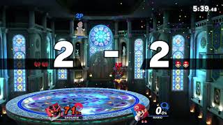 No.107 ガオガエンvsマリオ　1on1対戦　ストック制【スマブラSP】炎