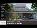 Desain Rumah Tropis Modern Untuk Daerah Ibukota Jakarta | 2 Lantai 4 Kamar Tidur