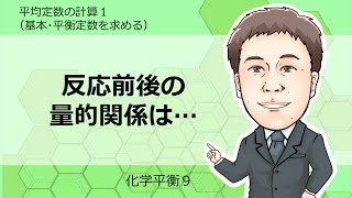 化学平衡⑨　平衡定数の計算1(基本，平衡定数を求める)