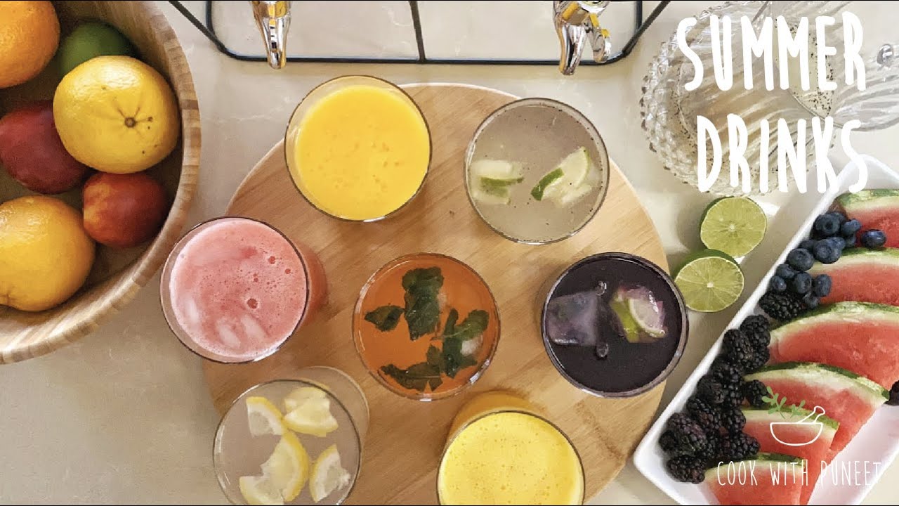 Quick Easy Summer Drinks Vegetarian Recipe Youtube