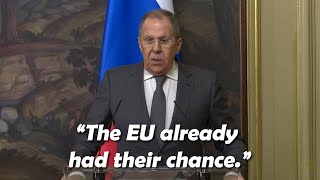 Minister Lavrov Explains Why the EU Is Not Invited to Ukraine Negotiations | EN-RU interpretation