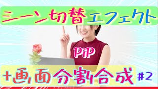 動画編集ソフト PowerDirector トランジション ビデオコラージュ 画面分割 画面合成