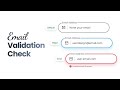 Email Validation In JavaScript
