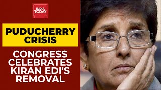 Kiran Bedi Removed As Puducherry Lt Governor Amid Congress Crisis, Party Celebrates| Breaking