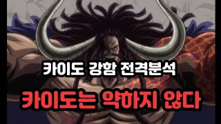 [원피스분석]카이도 강함 전격분석 카이도는 약하지않다