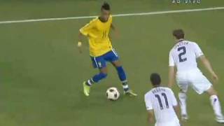 Neymar, Ganso and Robinho Sportv Clip - Friendly Match Brazil x USA (10/08/2010)