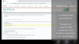 RCPCH ePortfolio - Skills log