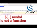 How to fix Uncaught TypeError: $(...).modal is not a function javascript | bootstrap | modal