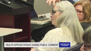 Ottawa Co. health officer speaks during public comment in commission meeting