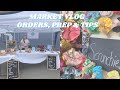 MARKET VLOG & PREP- SCRUNCHIE HAUL, PACKING ORDERS, MARKET TIPS- SMALL BUSINESS VLOG