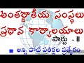 అంతర్జాతీయ సంస్థలు వాటి ప్రధాన కార్యాలయాలు పార్టు ii