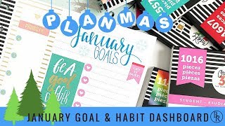 January Goal \u0026 Habit Tracker // PLANMAS Day 18 | Plans by Rochelle