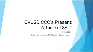 University  of Arizona SALT Center