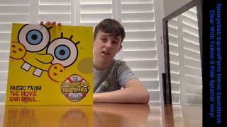 SpongeBob SquarePants Movie Soundtrack Clear with Yellow and Pink Splatter Vinyl Unboxing