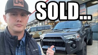 This is what REGRET looks like… Selling my 2024 Toyota 4Runner TRD Pro