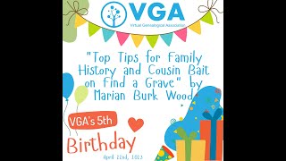 "Top Tips for Family History and Cousin Bait on Find a Grave" by Marian Burk Wood