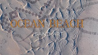 OCEAN BEACH  EARTHSCAPE  ART/ Amazing Sunset /4K Drone Footage #sandart #sanfrancisco #skystepdrones