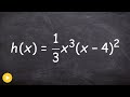 Determine the multiplicity and zeros and graph of a polynomial