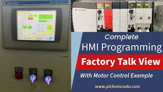 HMI Programming | Factory Talk View ME Tutorial with Example | PanelView connection with PLC.