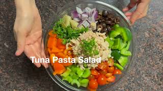 Easy and Healthy | Tuna Pasta Salad with Red Wine Vinaigrette