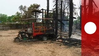 Sectarian violence in Myanmar: buddhist mob burns Muslims' houses