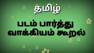 தமிழ்.தரம்-1 .. படம் பார்த்து வாக்கியம் கூறுவோம்