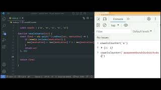 JavaScript Interview Question - Counting Different Vowels in strings 2 ways