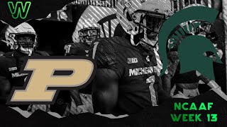 NCAAF Week 13 Picks | Purdue vs Michigan St Friday 11/22 | 1st and Goal