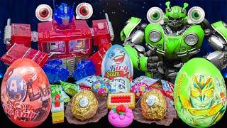 Optimus vs Bumblebee | Crazy Food Challenge \u0026 Candy Mixing | Robot Mukbang ASMR - Special Episode