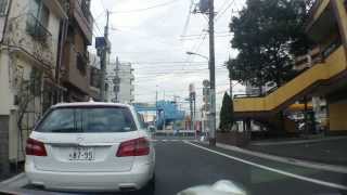 江戸川区と市川の違い（車載動画）市川橋、Edogawa、Japan.