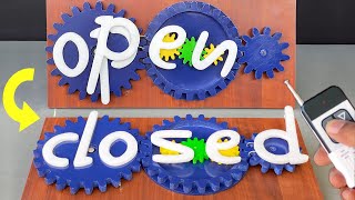How to Make a Magical Rotating Open / Closed Sign board - Do it Yourself (DIY)