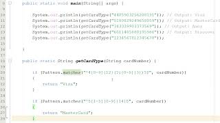 How to Detect Credit Card Type Using Java