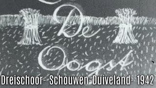 De oogst in 1942 in Dreischor op Schouwen-Duiveland in Zeeland