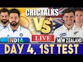 Live: IND Vs NZ, Day 4 - 1st Test | Live Scores & Commentary | India vs New Zealand | 2024 Series