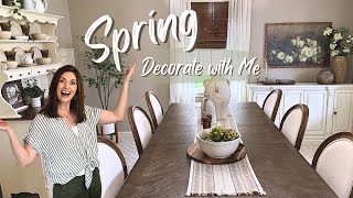 SPRING DECORATE WITH ME 2024 | SPRING DINING ROOM DECORATING IDEAS