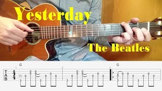 Yesterday - Beatles - Fingerstyle Guitar with tabs