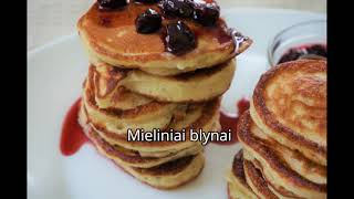 Mieliniai blynai / Purūs ir minkšti blynai / Kaip iškepti mielinius blynus / Blynai / Yeast pancakes