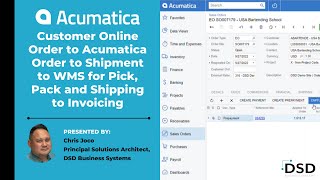 eCommerce Demo: Online Order to Acumatica Order to Shipment to WMS for Pick, Pack \u0026 Ship to Invoice