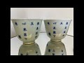 清康熙斗彩十二花神杯两套比较qing kangxi doucai month cup set 2 set comparison