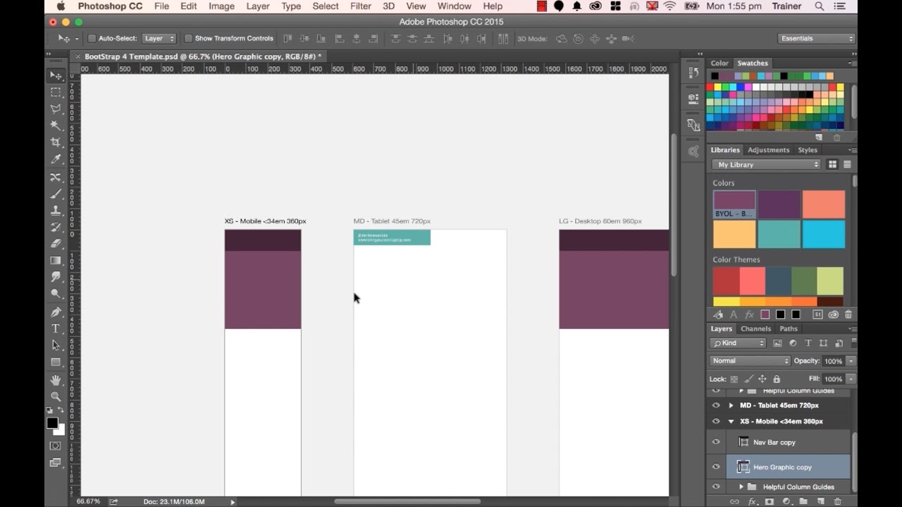 Photoshop CC 2015 Web Design Tutorial - Web Design Structure With ...