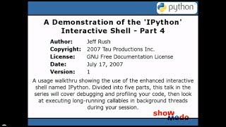 The 'IPython' Interactive Shell (4/5)