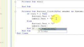 Tic Tac Toe Tutorial Visual Basic 2008 : Part 1