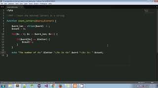 PHP - Count the matched letters in a string